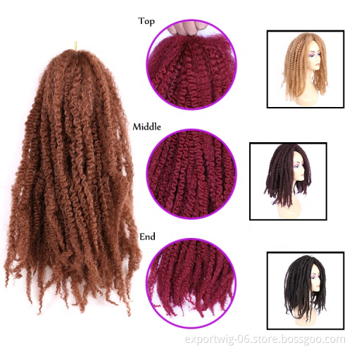 Marley Twist Crochet Hair Synthetic Kinky Twist Crochet Hair Extensions Marley Crochet Faux Locks Hair For Women